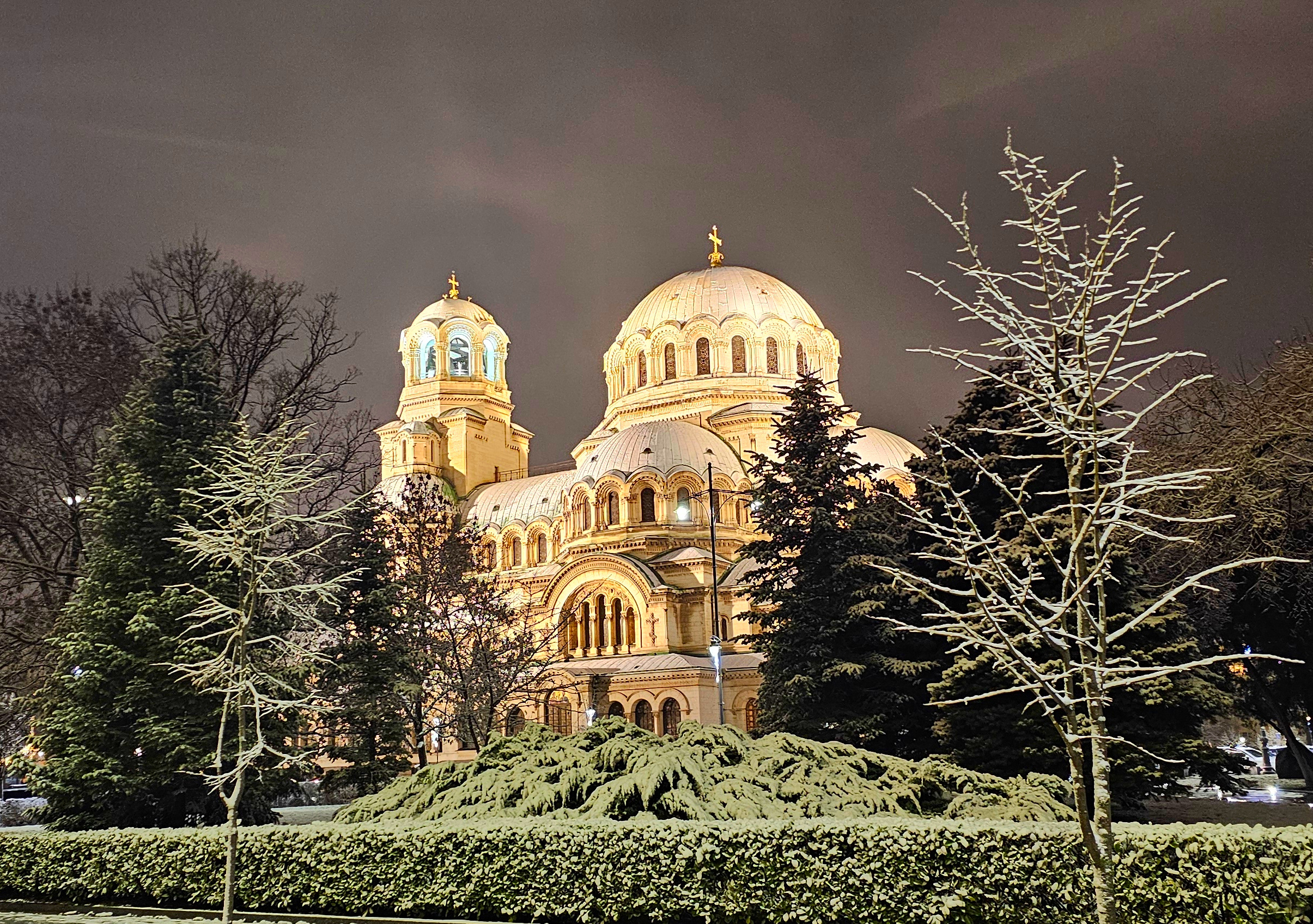 Nevsky cathedral at night